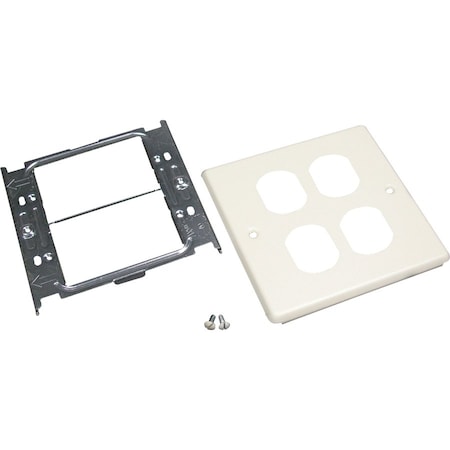 Wiremold Duplex Two Gang Cover Fitting, Gray, Steel G4047BB