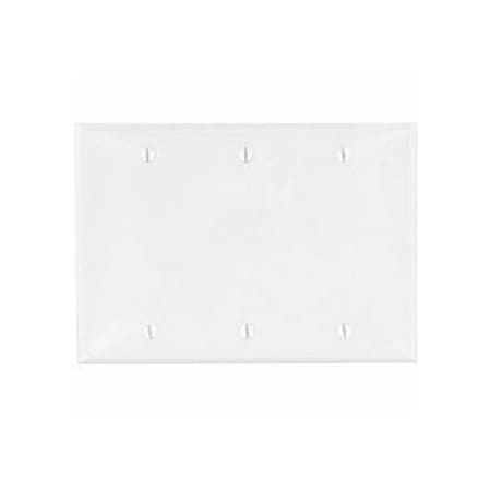 Leviton Blank Wallplate, Standard Size, Gang 3, White 80735-W