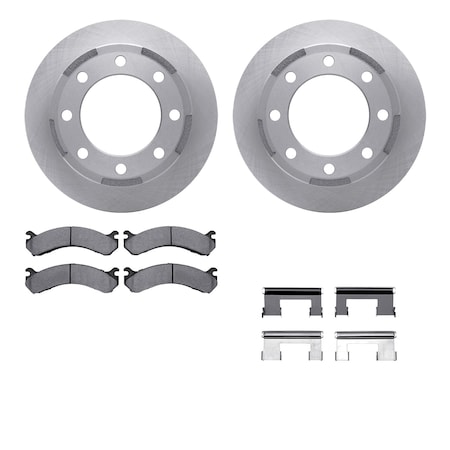 Dynamic Friction Co DFC Brake Rotor with 5000 Brake Pads and Hardware Kit 6512-48279
