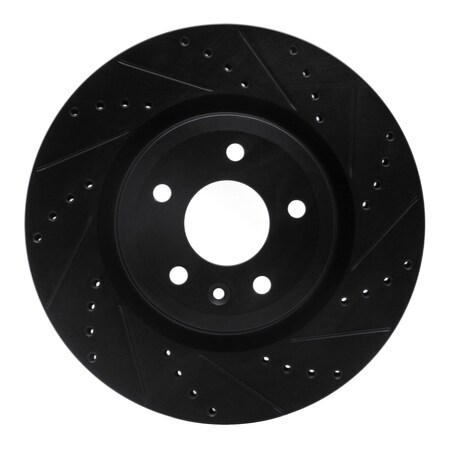 Dynamic Friction Co DFC Brake Rotor - Drilled and Slotted - Black 633-54094R