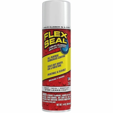 Flex Seal Leak Sealer 14 oz, Aerosol, White, Liquid FSWHTR20