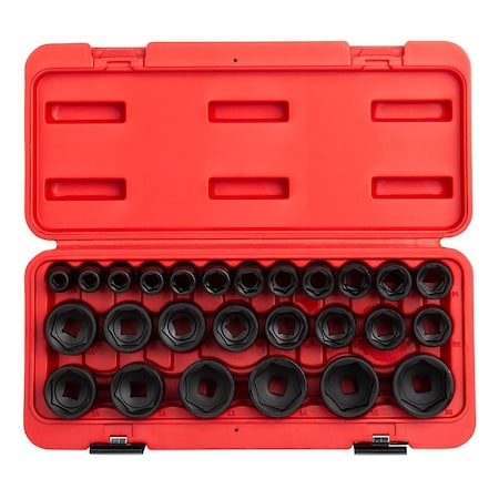Sunex 1/2" Drive Drive Impact Socket Set, Metric, 26 pcs 2645