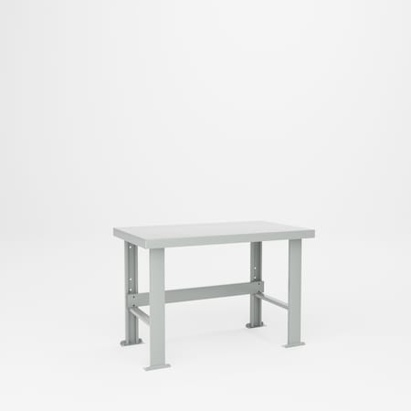 Pucel F Series Steel Top Workbench, 48 in W x 28 in D x 32.5 in H, Gray F-2848