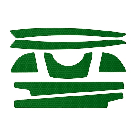 Pip HardHatReflectiveDecal, Green, PIP, PK10 281-CR2FB-10-GR