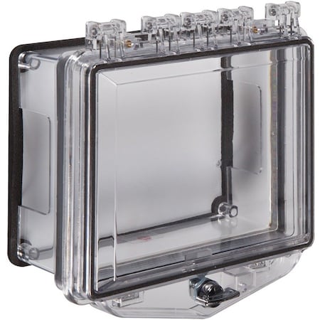 Safety Technology International Enclosure, Polycarbonate, Surface Mount, 7 3/4 in W x 5 3/4 in H x 4 in D, Clear STI-7511D