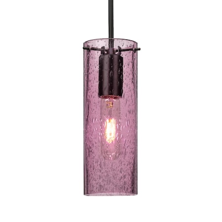 Besa Lighting Besa Juni 10 Pendant, Plum Bubble, Black Finish, 1x 60W MAX E26 Base 1JT-JUNI10PL-BK