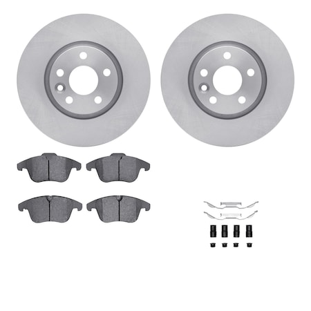 Dynamic Friction Co DFC Brake Rotor with 5000 Brake Pads and Hardware Kit 6512-27280