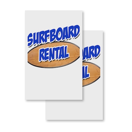 Signmission Surfboard Rental, Vinyl Decals Only 24 Inch x 36 Inch, Vinyl Decal, 2PK DSB-2436-2PACK-Surfboard Rental