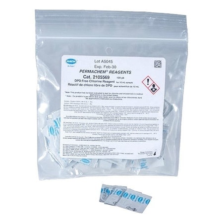 Hach DPD Free Chlorine Reagent, 10 mL, PK100 2105569