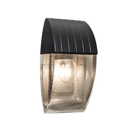 Besa Lighting Costaluz, Aqua Series Wall Sconce, Black/Clear Bubble, 1x75W Incandescent AQUACP-CL-BK