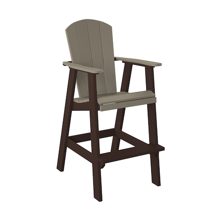 Polybird BALCONY CHAIR "BAR HEIGHT". WEATHERWOOD AND TUDOR BROWN POLYBIRD P4-B