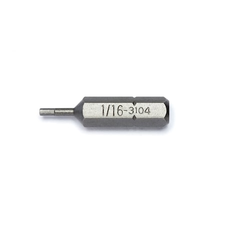 Genius Tools 1/4in Hex Shank, 1/16in Hex Screwdriver Bit 30mmL 3104
