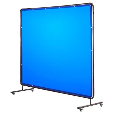 Vevor Welding Screen with Frame 6 x 8 FT Flame-Resistant Vinyl Welding Curtain XU-114