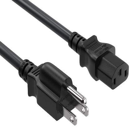 Sanoxy 2 PACK 1ft Universal Power Cord IEC320 C13 to NEMA 5-15P SNX-CBL-LDR-PW101-1201
