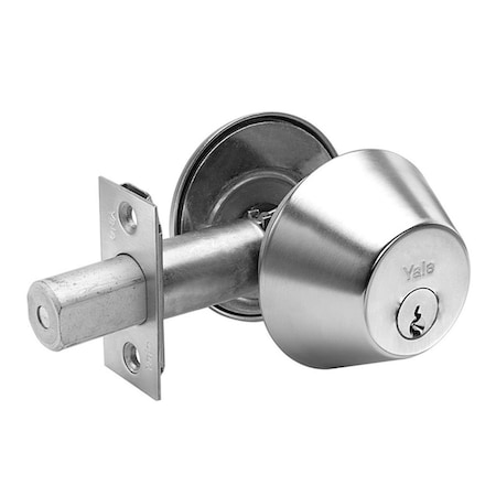 Captain Cold Commercial Single Cylinder Grade 1 Deadbolt with Para Keyway, Satin Chrome CA2063995