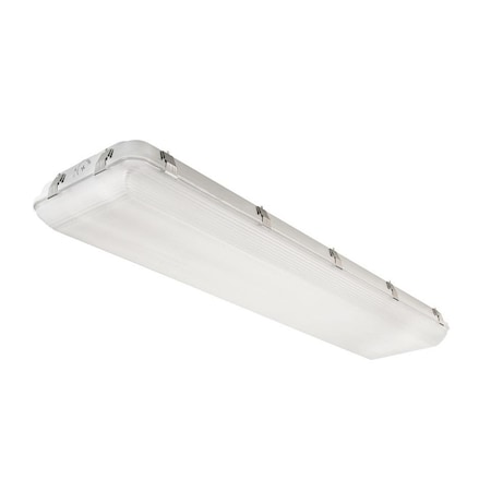 Keystone 4ft Vapor Tight High Bay Fixture | Wide Body | Power Select & Color Select | 215/175/135W | 120-277 KT-VTLED215PS-HB4A-8CSA-VDIM