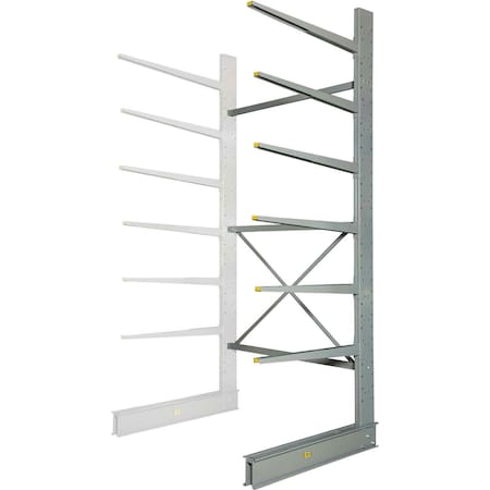 Global Industrial Single Sided Cantilever Rack Add-On, 2" Lip, 72"Wx61"Dx144"H - Best Value Series 298903A