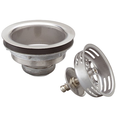 Keeney Mfg Stainless Steel Turn to Seal Basket Strainer Assembly 1433SS