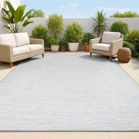 Jonathan Y Ethan Modern Flatweave Solid Gray 4 ft. x 6 ft. Indoor/Outdoor Area Rug TSN100A-4