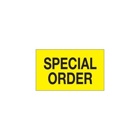 Bubblefast 3 x 5'' - ''Special Order'' Fluorescent Yellow Labels BFDL1168