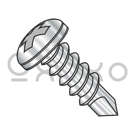 12-14X2 Phillips Pan Full Thread Self Drilling Screw 410 Stainless Steel, 1000PK