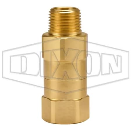 Dixon Safety Check Valve, 1/2 in, FNPT, Brass Body SCVM4