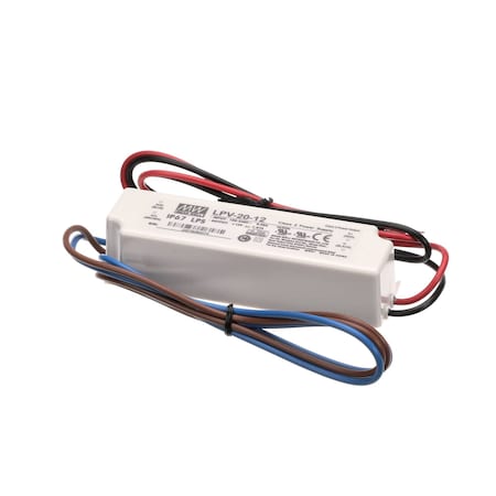 Marshall Air Power Supply, 100-240VAC to 12VDC, LPV-20-12 504495