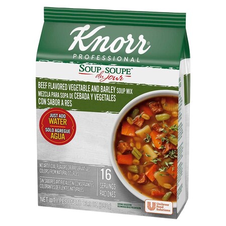 Knorr Professional Soup du Jour Beef Vegetable and Barley Soup Mix, 13.9 Ounce, 4PK 84125322