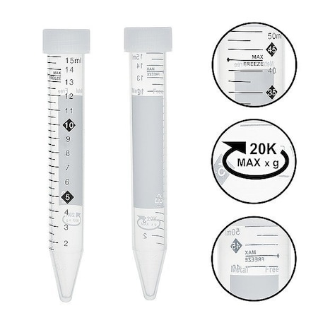 Zoro Select Centrifuge Tube, Colorless, PK250 C2915-W