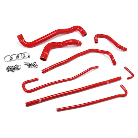 Hps Performance High Temp Reinforced Silicone Radiator and Heater Coolant Hose Kit, Red,  57-1316-RED