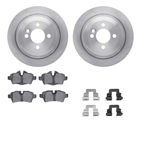 Dynamic Friction Co DFC Rotors with EURO 5000 Ceramic Brake Pads includes Hardware 6612-32029