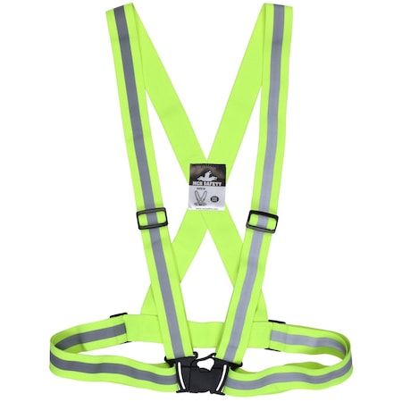 Mcr Safety High-Visibility Sash, Fluorescent Lime HVS18