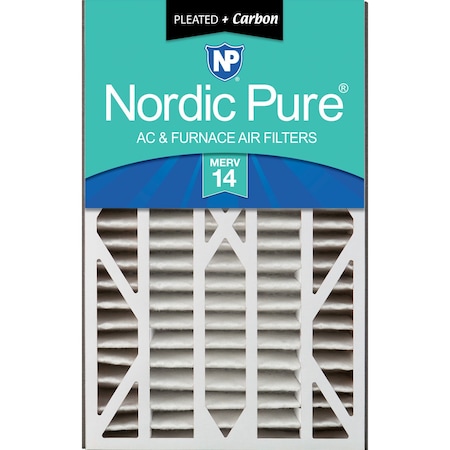 Nordic Pure Air Bear Cub 16x25x3 Air Filter Replacement MERV 14 Plus Carbon 1 Pack (16x25x3ABM14+C-1)