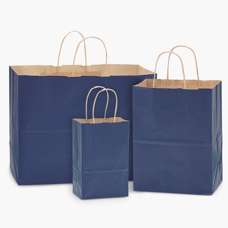 Nashville Wraps Dark Blue 100% Recycled Kraft Bag Assortment, 125PK 12KTADB