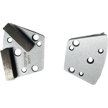 Vantage Product Diamond Grinding Disc for Trapezoid Grinders, 2 Bar Segment, 120/150 Grit, Soft Bond M-TQC10-2B120-S