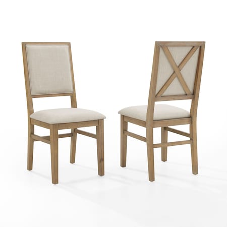 Crosley Joanna 2-Piece Upholstered Back Dining Chair Set CF501317-RB