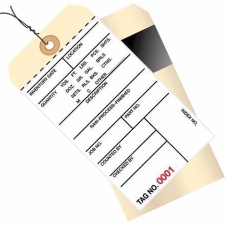 Box Packaging 2 Part Carbon Inv. Tag 4500-4999 Pre WiredNo 8 6-1/4L x 3-1/8W 500/Pack G17103