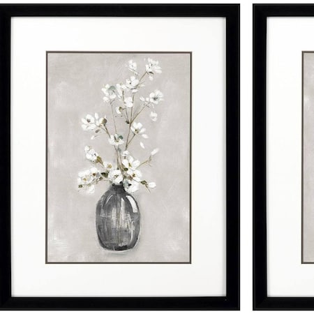 Homeroots Set Of Two Cottage Spring Black Framed Wall Art, 2PK 649302