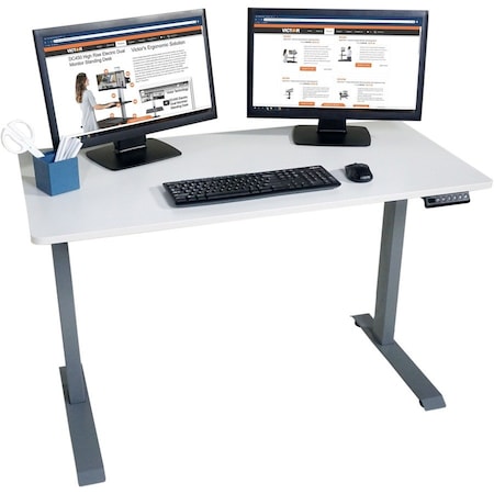 Victor Technology Electric Sit-Stand Desk, 48 in W, White DC840W