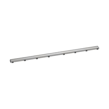 Hansgrohe RainDrain Match Trim Zero/ Tile 59 1/8" with Height Adjustable Frame in Brushed Stainless Steel 56127801