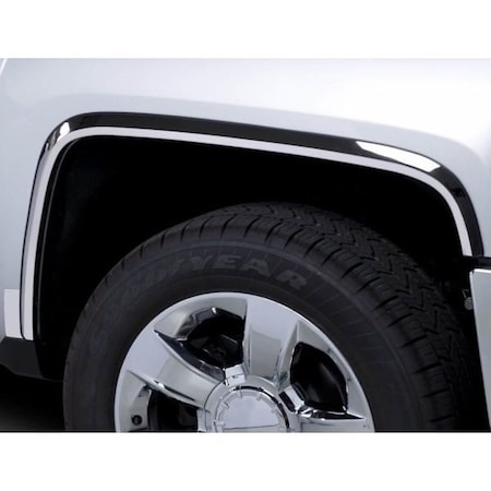 Putco Fender Lip Trim, Full Wheel Well; Polished; Stainless Steel; 1.5 Inch Width; With Trim For 4 97105