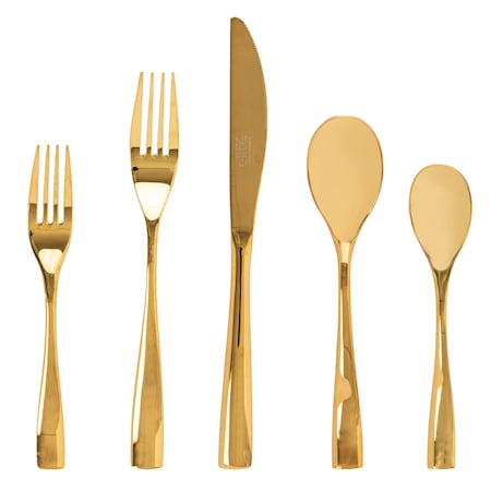Gibson Home Gibson Elite Holland Road 20 Piece Gold Stainless Steel Flatware Set 137375.2