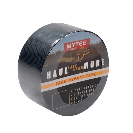 Mytee Products Black 8.8oz Vinyl Tarp Tape, 2 in x 16 ft - SOLD BY ROLL ONLY TTAPE-BLACK-2x16