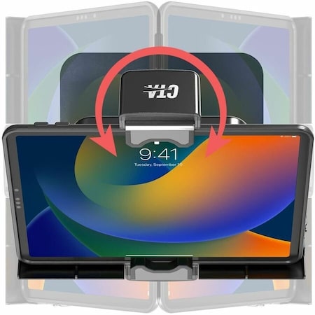 Cta Digital Adjustable Mount, 3 lb, Aluminum, Column OTT-RSDMB