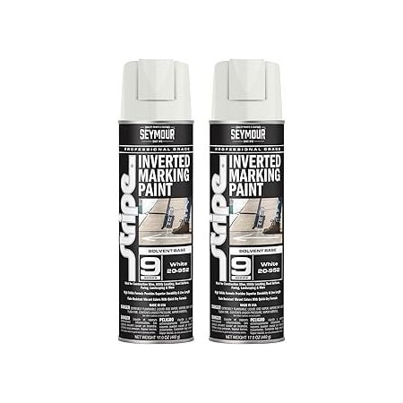 Seymour Midwest Stripe 9-Series Inverted Ground Marking Paint, White net 17oz., 2PK 20952-2