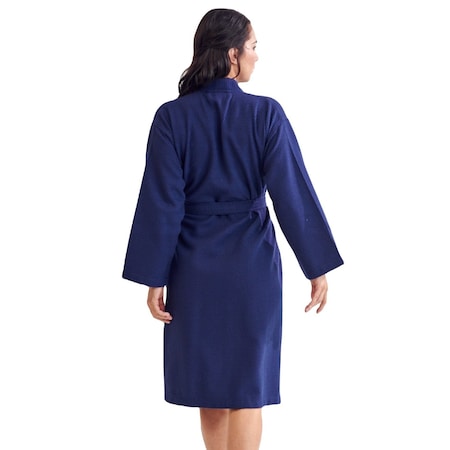 Towelsoft Women's Waffle Midnight Turkish Bathrobe - 100% Cotton One Size WM-Wfl-Km-Rbs-Lng-MDNGHT-OS