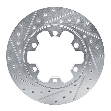 Dynamic Friction Co DFC Brake Rotor - Drilled and Slotted - Silver 631-54229L