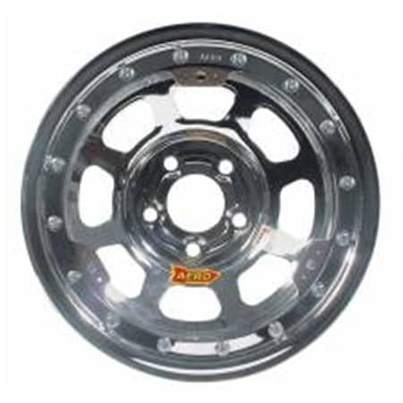 Aero Race Wheels 53-285040 15 x 8 in. 53 Series IMCA Rolled Beadlock Wheel, Chrome - 5 x 5 in. Bolt Circle ARW53-285040