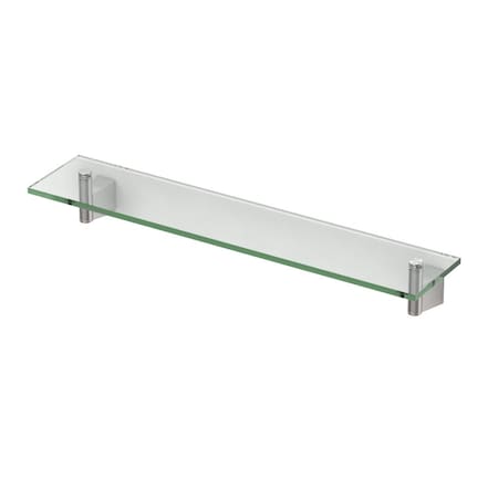Gatco Bleu Glass Vanity Shelf, Satin Nickel 4736