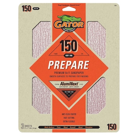 Gator PAPER SAND 150GRIT 9 X 11IN 7264